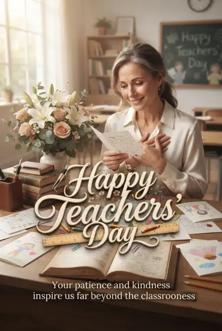 Happy Teachers Day Greeting Cards For Instagram Post - Free Card Download