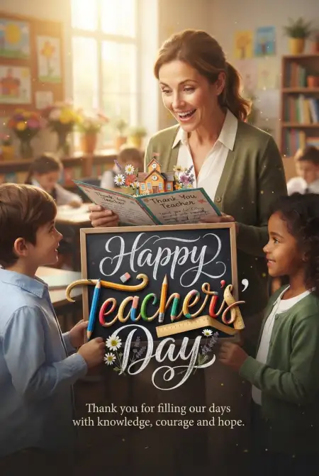 Happy Teachers Day Greeting Cards For Whatsapp Status - Free Card Download