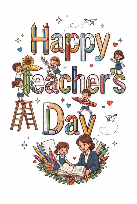 Happy Teachers Day Greeting Cards For Whatsapp - Free Card Download