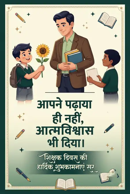 Happy Teachers Day Greetings In Hindi For Whatsapp - Free Teachers Day Wishes In Hindi Download