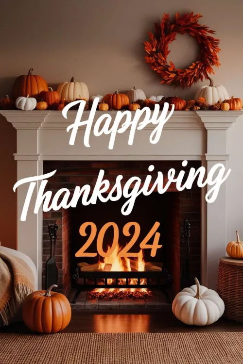 happy thanksgiving 2024 png with transparent background