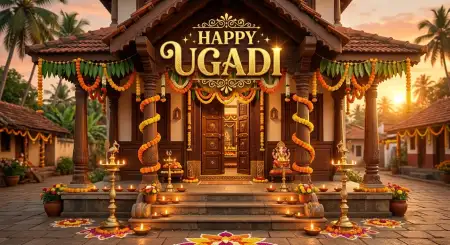 Free Happy Ugadi Wishes In Hindi Image Download