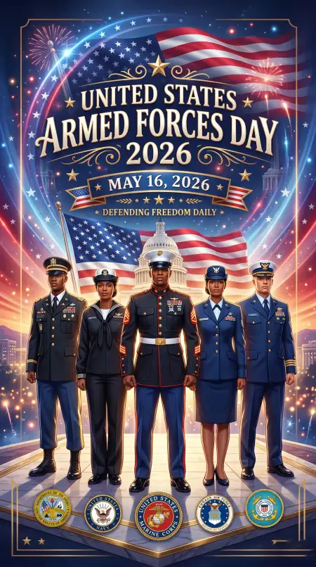 Free Happy United States Armed Forces Day 2026 Wishes Image Download