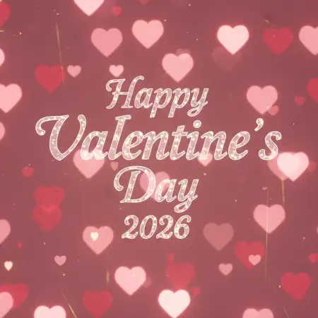 Happy Valentines Day 2026 Bold Font Center Image - Free Happy Valentines Day 2026 Download