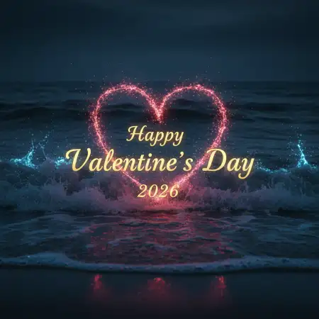 Happy Valentines Day 2026 Romantic Typography - Free Happy Valentines Day 2026 Download