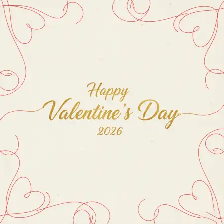 Happy Valentines Day 2026 Typography Poster - Free Happy Valentines Day 2026 Download