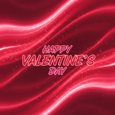 Happy Valentines Day Wishes With Red Heart Theme - Free Happy Valentines Day Wishes Download