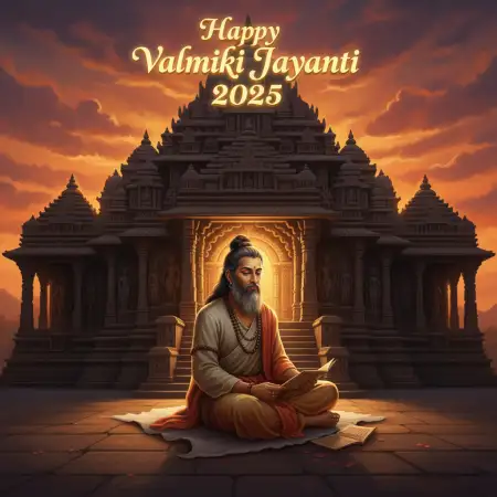 Happy Valmiki Jayanti 2025 Best Wishes Quotes - Free Happy Valmiki Jayanti 2025 Download