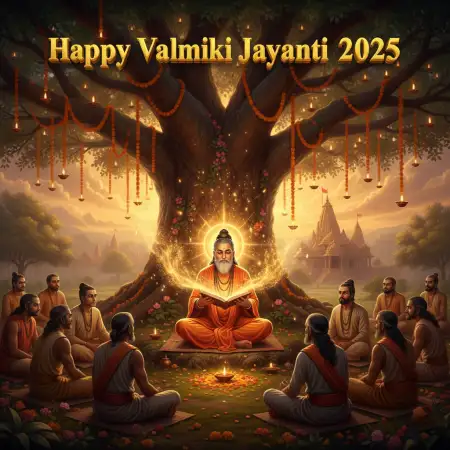 Happy Valmiki Jayanti 2025 Whatsapp Dp - Free Happy Valmiki Jayanti 2025 Download