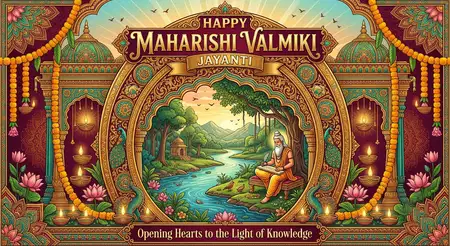 happy valmiki jayanti 2026 artistic vector illustration - Happy Maharishi Valmiki Jayanti 2026