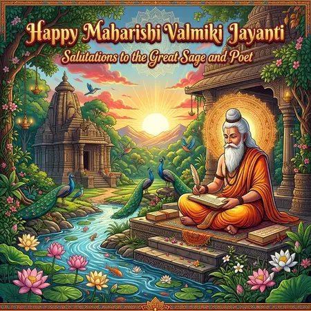 happy valmiki jayanti 2026 beautiful greeting for instagram - Happy Maharishi Valmiki Jayanti 2026