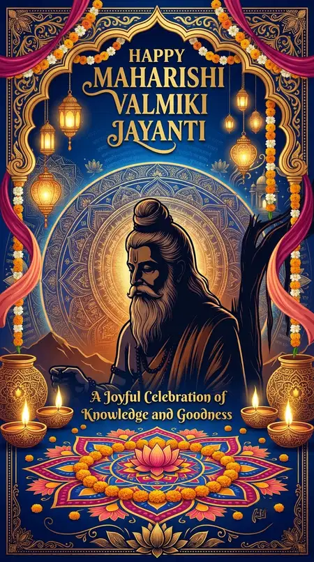 happy valmiki jayanti 2026 creative festival poster
