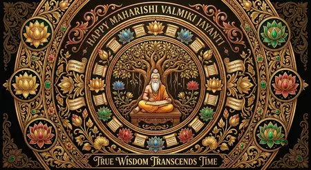 happy valmiki jayanti 2026 golden mandala artwork