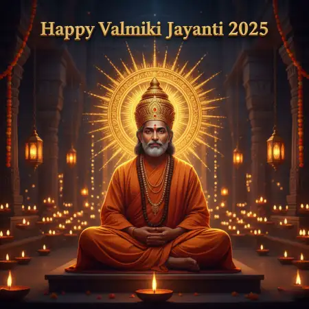 Happy Valmiki Jayanti Banner Design 2025 - Free Happy Valmiki Jayanti 2025 Download