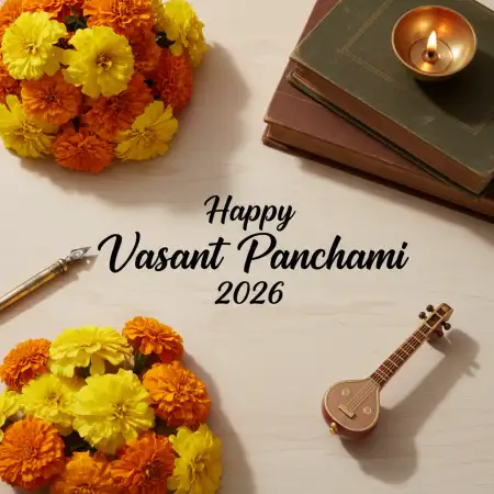 Free Happy Vasant Panchami 2026 Hindi Wishes Background Download