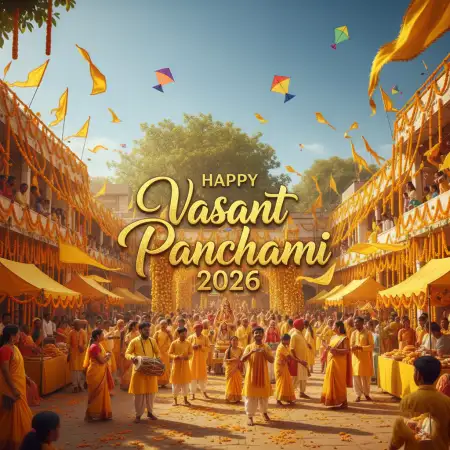 Free Happy Vasant Panchami 2026 Poster Background Download