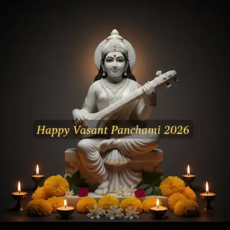 Free Happy Vasant Panchami 2026 Religious Images Background Download