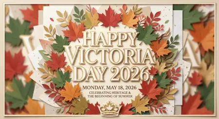 Happy Victoria Day 2026 Celebration Card Template - Free Happy Victoria Day 2026 Download