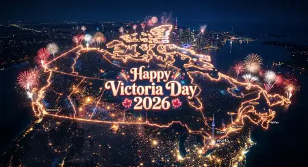 Happy Victoria Day 2026 Glitter Typography - Free Happy Victoria Day 2026 Download