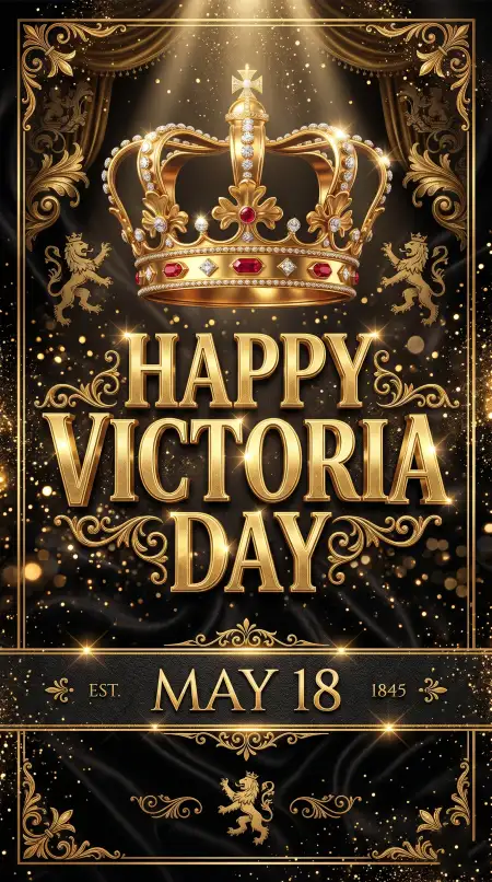 Happy Victoria Day 2026 Stylish Typography Design - Free Happy Victoria Day 2026 Download