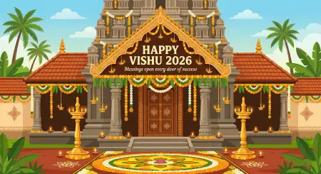 Happy Vishu 2026 Wishes Festival Background Design - Free Happy Vishu 2026 Wishes Download
