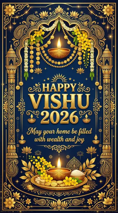 Happy Vishu 2026 Wishes For Office Colleagues - Free Happy Vishu 2026 Wishes Download
