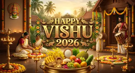 Happy Vishu 2026 Wishes Images For Social Media - Free Happy Vishu 2026 Wishes Download