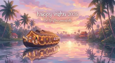 Happy Vishu 2026 Wishes Kerala New Year Greeting Quotes Collection - Free Happy Vishu 2026 Wishes Download