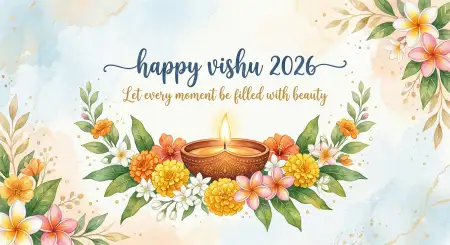 Happy Vishu 2026 Wishes Quotes With Spiritual And Positive Messages - Free Happy Vishu 2026 Wishes Download