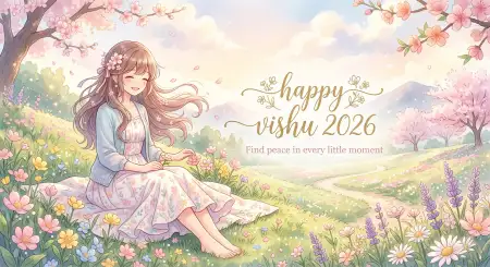 Happy Vishu 2026 Wishes Reels Video Captions - Free Happy Vishu 2026 Wishes Download