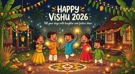 Happy Vishu 2026 Wishes Status Video Text Ideas For Reels - Free Happy Vishu 2026 Wishes Download