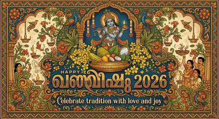 Happy Vishu 2026 Wishes Traditional Blessings Text - Free Happy Vishu 2026 Wishes Download
