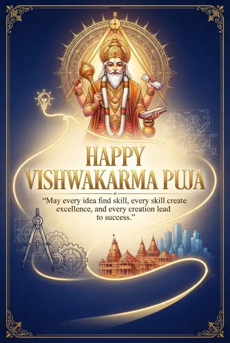 happy vishwakarma puja 2026 wishes images - Vishwakarma Puja