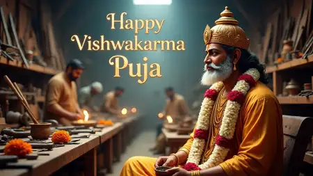 Happy Vishwakarma Puja Wishes Card Online - Free Happy Vishwakarma Puja Download