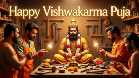 Happy Vishwakarma Puja Wishes For Social Media Sharing - Free Happy Vishwakarma Puja Download