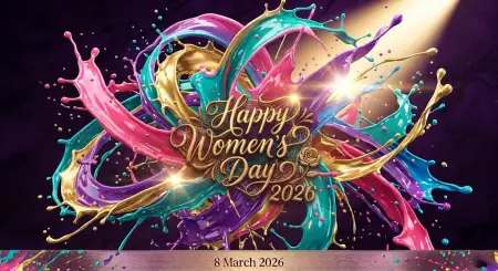 Happy Womens Day Wishes Abstract Background Poster - Free Happy Womens Day Wishes Download
