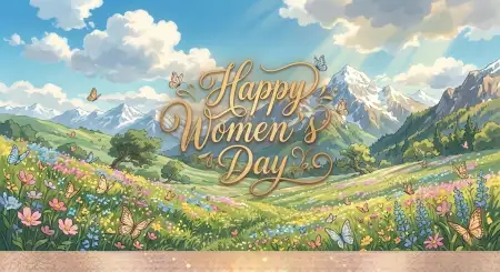 Happy Womens Day Wishes Elegant Greeting Poster - Free Happy Womens Day Wishes Download