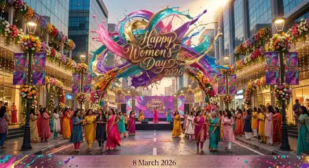 Happy Womens Day Wishes Festival Celebration Poster - Free Happy Womens Day Wishes Download