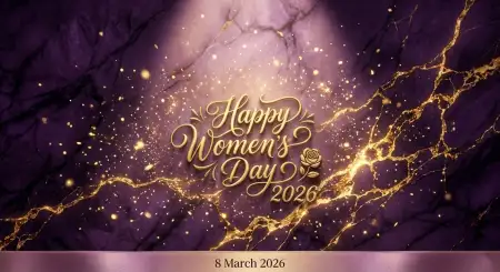 Happy Womens Day Wishes Purple Theme Design - Free Happy Womens Day Wishes Download