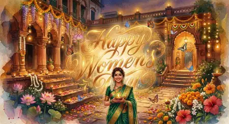 Happy Womens Day Wishes Royal Background Poster - Free Happy Womens Day Wishes Download