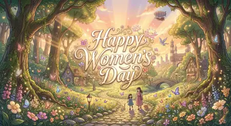 Happy Womens Day Wishes Website Banner Image - Free Happy Womens Day Wishes Download