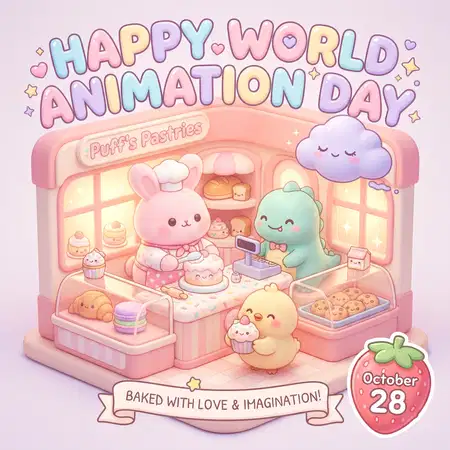 happy world animation day 2026 digital art - World Animation Day 2026
