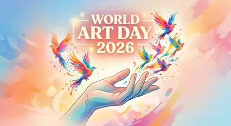 Free Happy World Art Day 2026 Wishes 2 Image Download