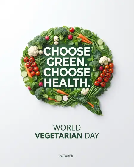 happy world vegetarian day 2026 greetings - World Vegetarian Day 2026