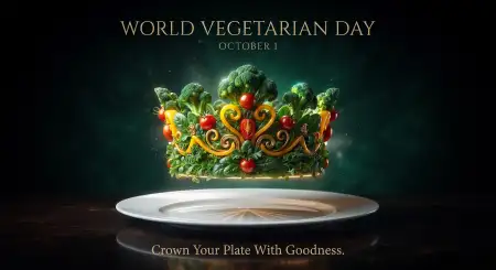 happy world vegetarian day 2026 wishes design - World Vegetarian Day 2026