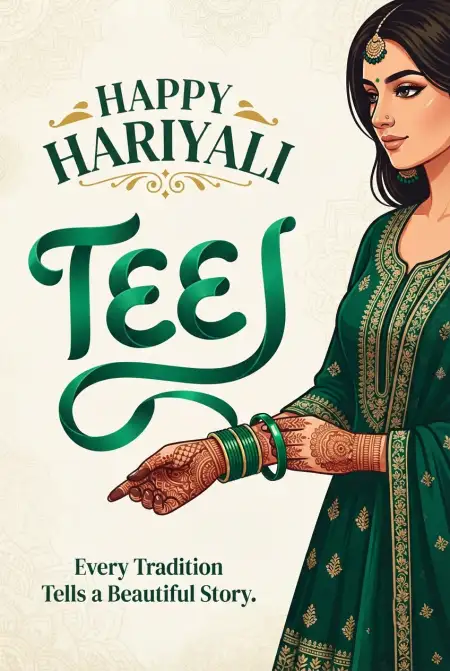 hariyali teej 2026 instagram post images - Happy Hariyali Teej 2026
