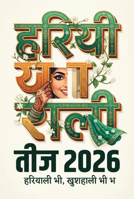 hariyali teej 2026 quotes in hindi - Happy Hariyali Teej 2026