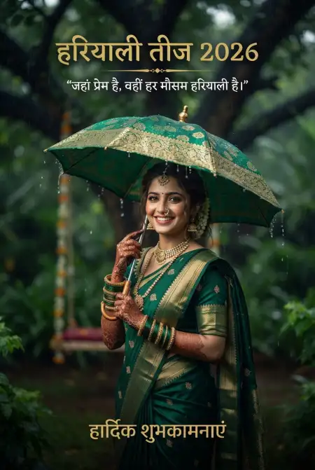 hariyali teej 2026 wishes for whatsapp status - Happy Hariyali Teej 2026