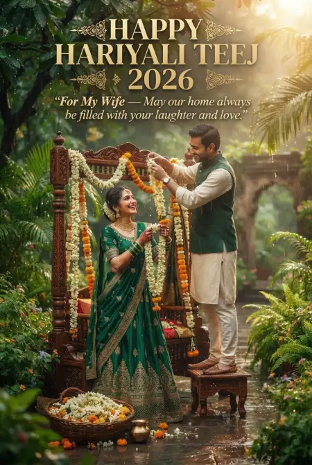 hariyali teej 2026 wishes for wife - Happy Hariyali Teej 2026