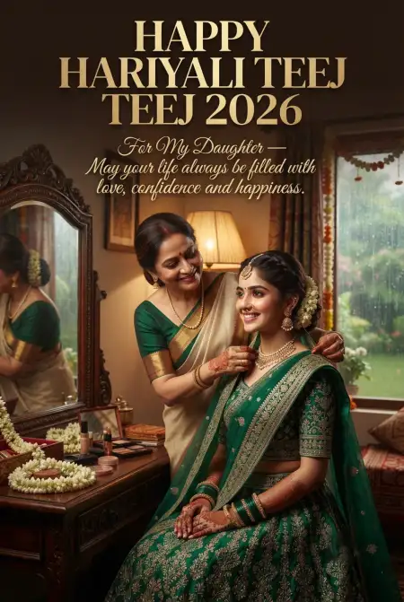 hariyali teej wishes for daughter 2026 - Happy Hariyali Teej 2026